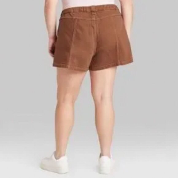 NWT Wild Fable Brown Mid-rise Utility Shorts Women's Size XL - Picture 7 of 11